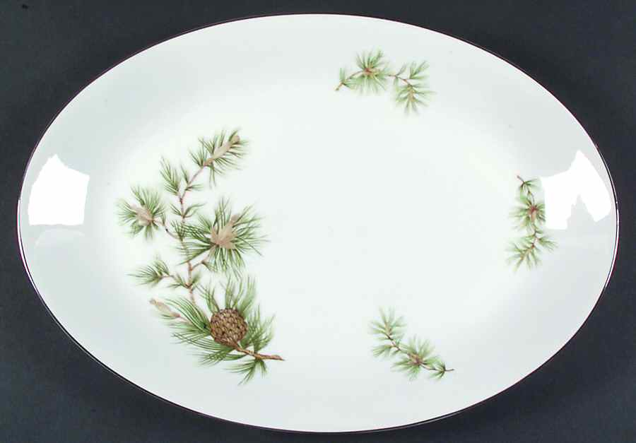 Cascade Pine 16" Oval Serving Platter by Seyei Toki Co-1