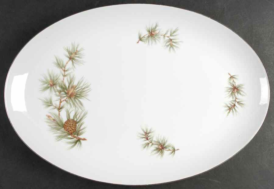 Cascade Pine 16" Oval Serving Platter by Seyei Toki Co-1
