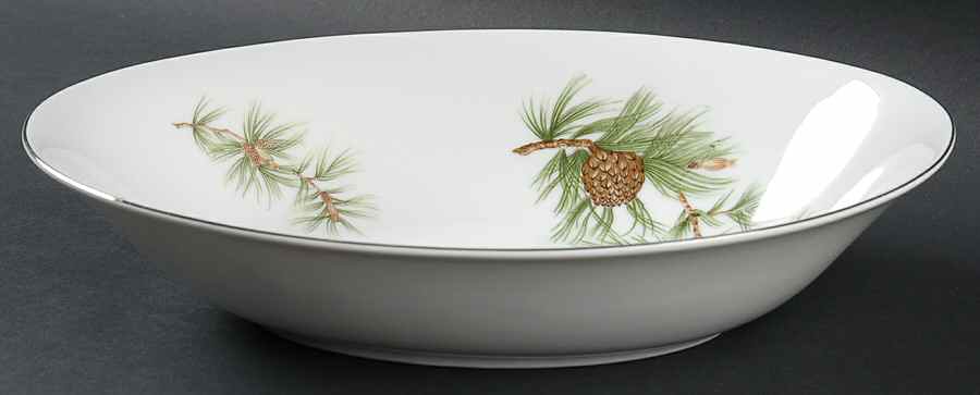 Cascade Pine 10" Oval Vegetable Bowl by Seyei Toki Co-1