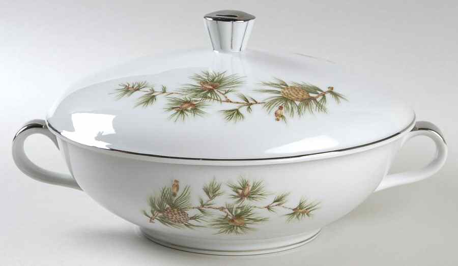 Cascade Pine Round Covered Vegetable by Seyei Toki Co-1