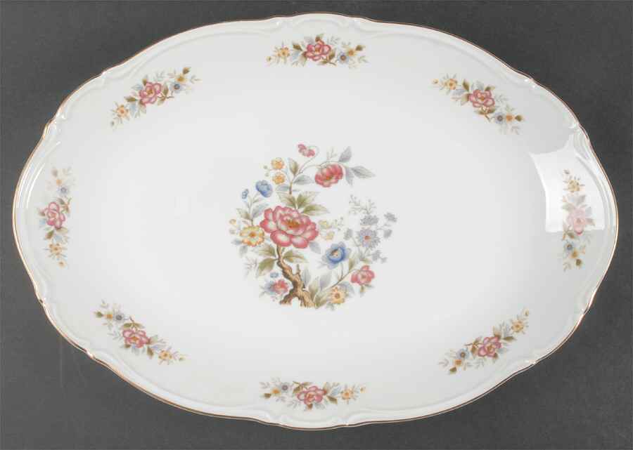 China Tree 16" Oval Serving Platter by Seyei Toki Co-1