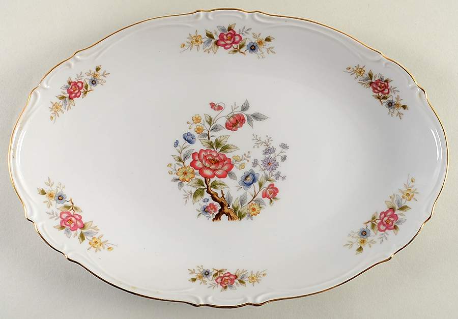 China Tree 12" Oval Serving Platter by Seyei Toki Co-1