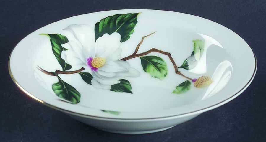 Fall Camellia Rim Fruit/Dessert (Sauce) Bowl by Seyei Toki Co-1