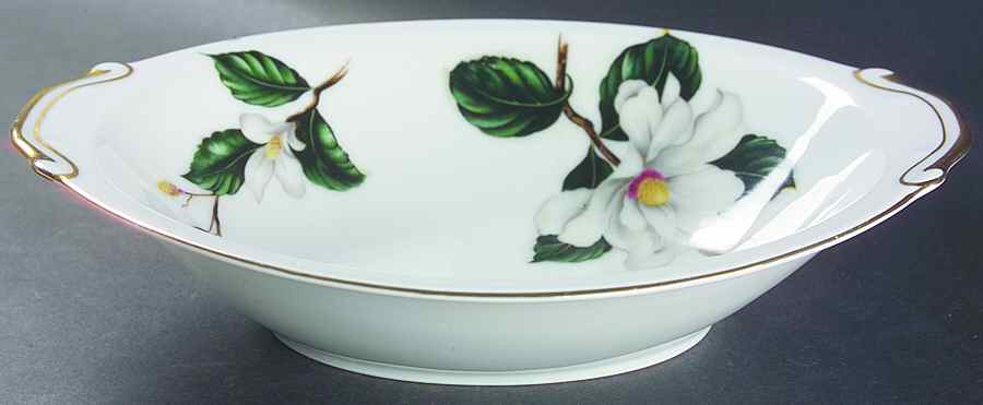 Fall Camellia 10" Oval Vegetable Bowl by Seyei Toki Co-1