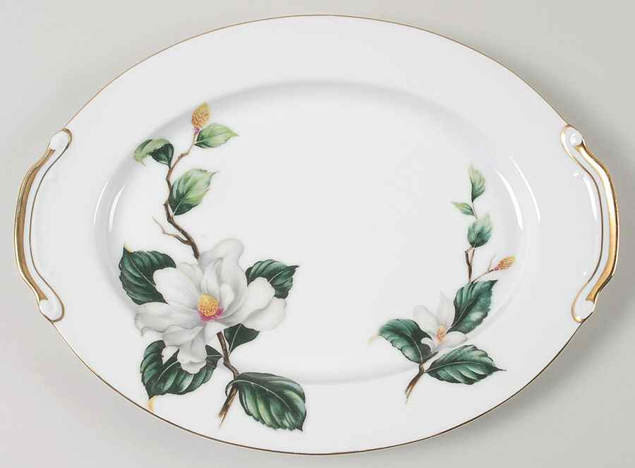 Fall Camellia 11" Oval Serving Platter by Seyei Toki Co-1