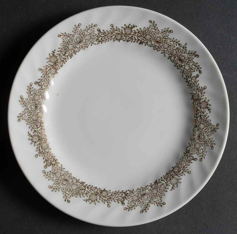 Golden Leaf Bread & Butter Plate by Seyei Toki Co-1