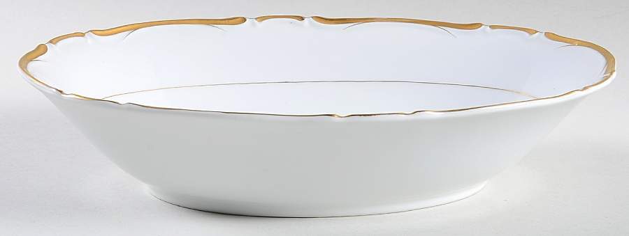 Grosvenor (Gold Trim) 11" Oval Vegetable Bowl by Seyei Toki Co-1
