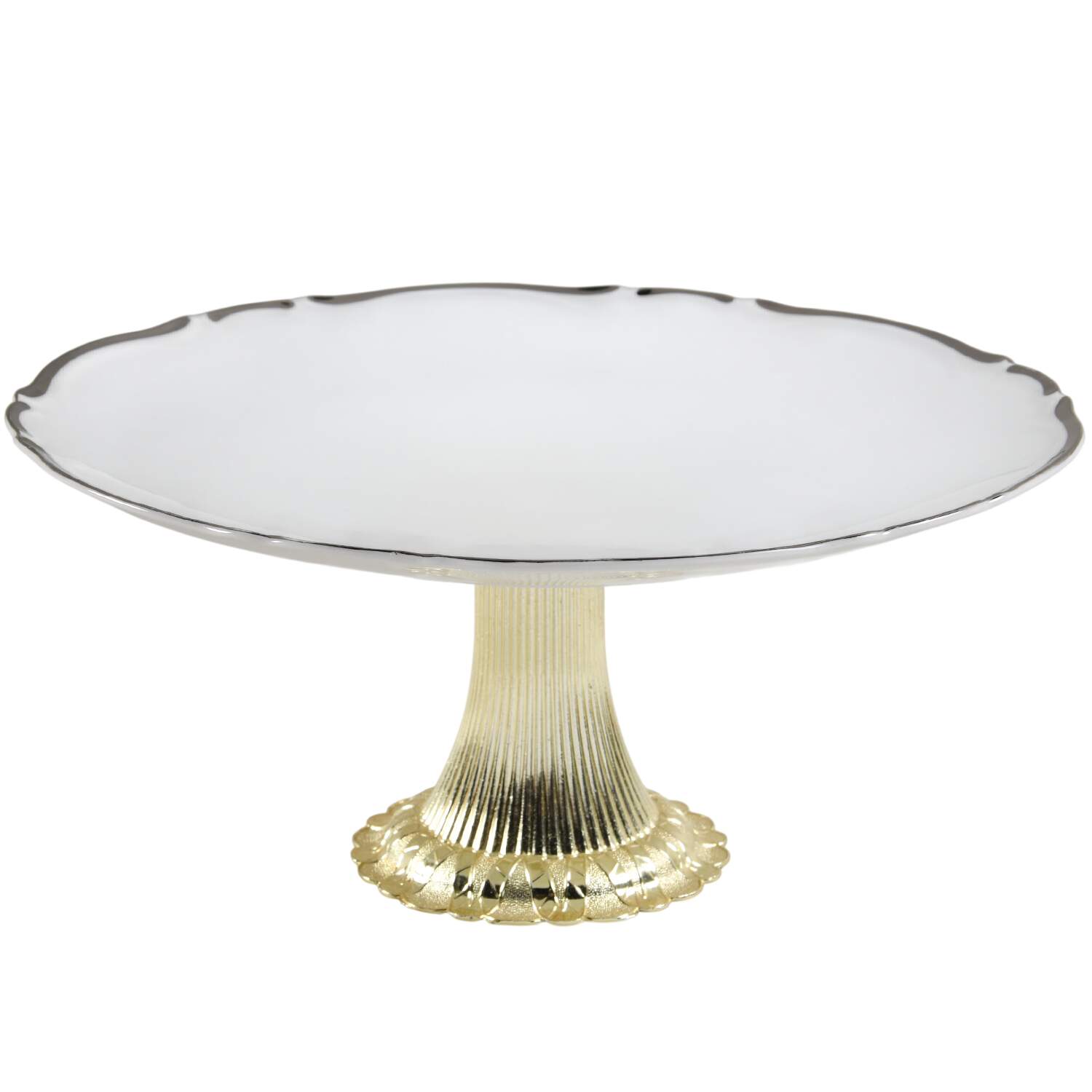 Majesty Cake Stand with 4"-5" Metal Pedestal  Hc by Seyei Toki Co-1