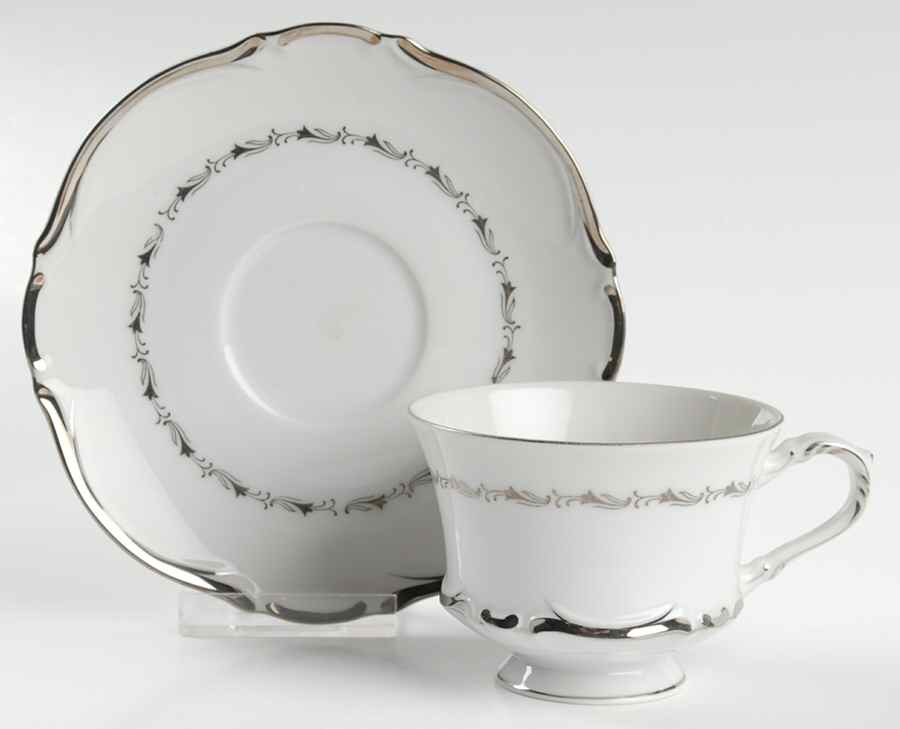 Marquis Footed Cup & Saucer Set by Seyei Toki Co-1