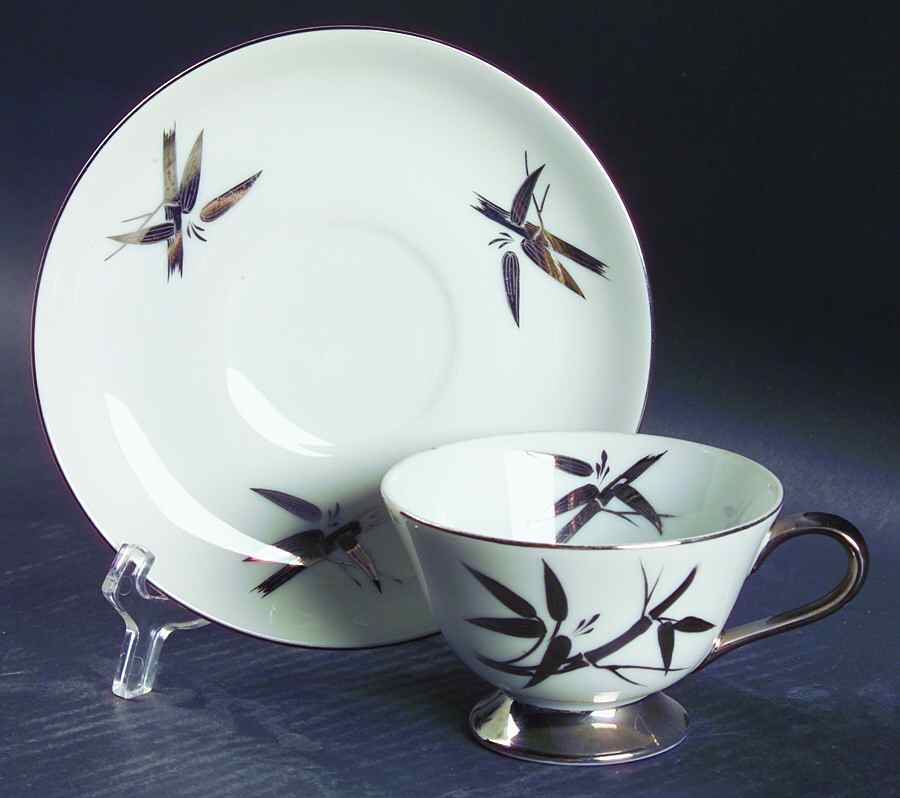 Matrimony Footed Cup & Saucer Set by Seyei Toki Co-1