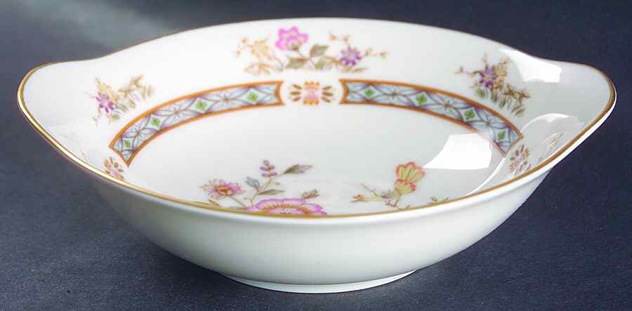 Oriental Peony Lugged Cereal Bowl by Seyei Toki Co-1