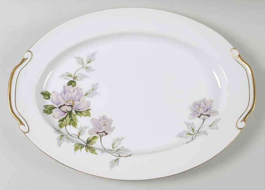 Peony 16" Oval Serving Platter by Seyei Toki Co-1