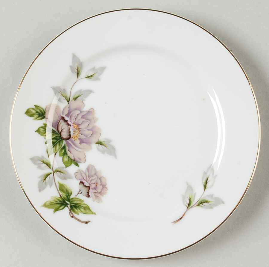 Peony Bread & Butter Plate by Seyei Toki Co-1