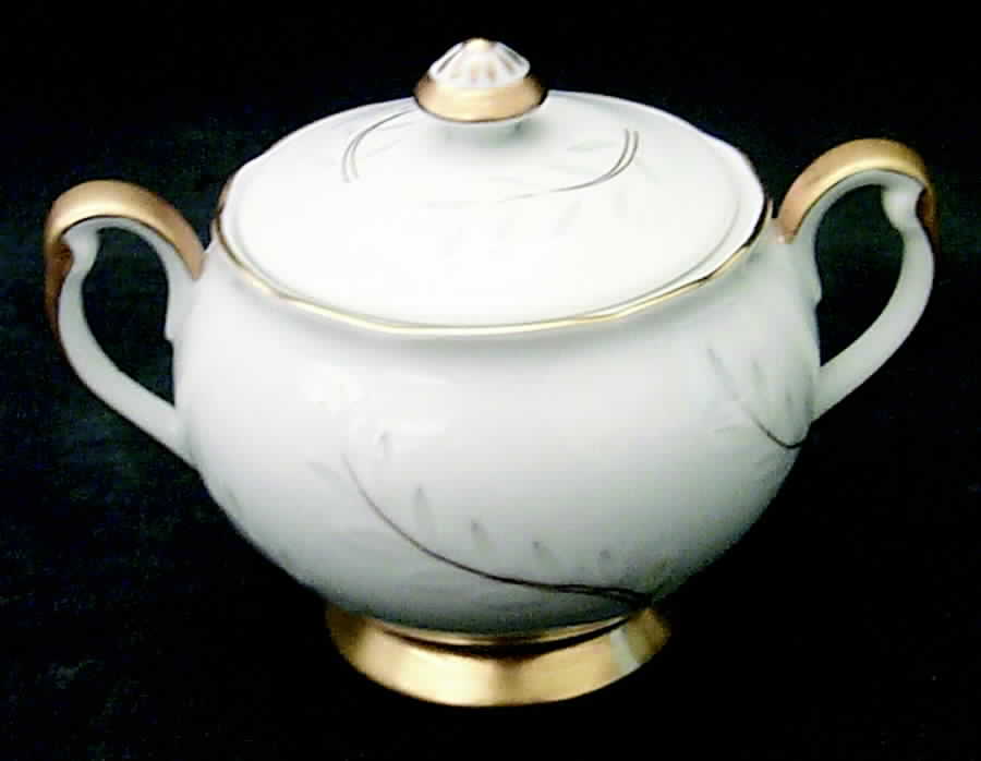Pearl Rice (Scalloped Edge) Mini Sugar Bowl & Lid by Seyei Toki Co-1
