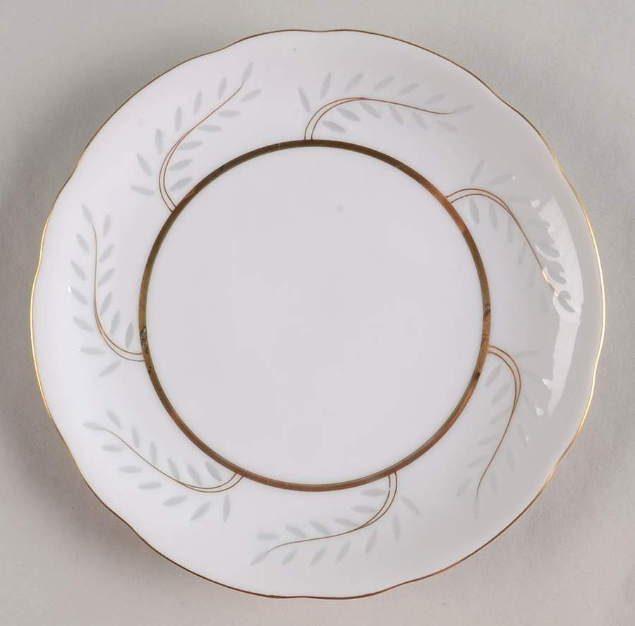 Pearl Rice (Scalloped Edge) Salad Plate by Seyei Toki Co-1