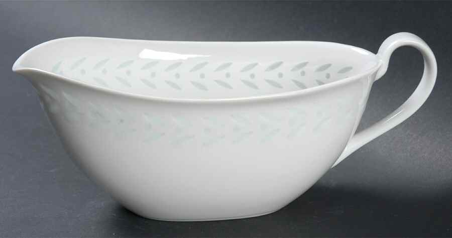 Pearl Rice (Smooth Edge) Gravy Boat by Seyei Toki Co-1