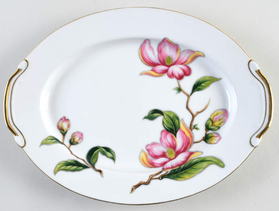 Peking Rose 11" Oval Serving Platter by Seyei Toki Co-1