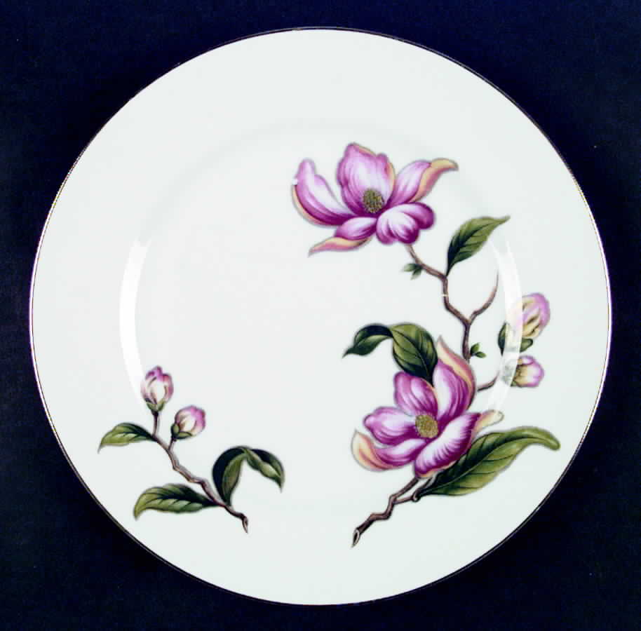 Peking Rose Dinner Plate by Seyei Toki Co-1