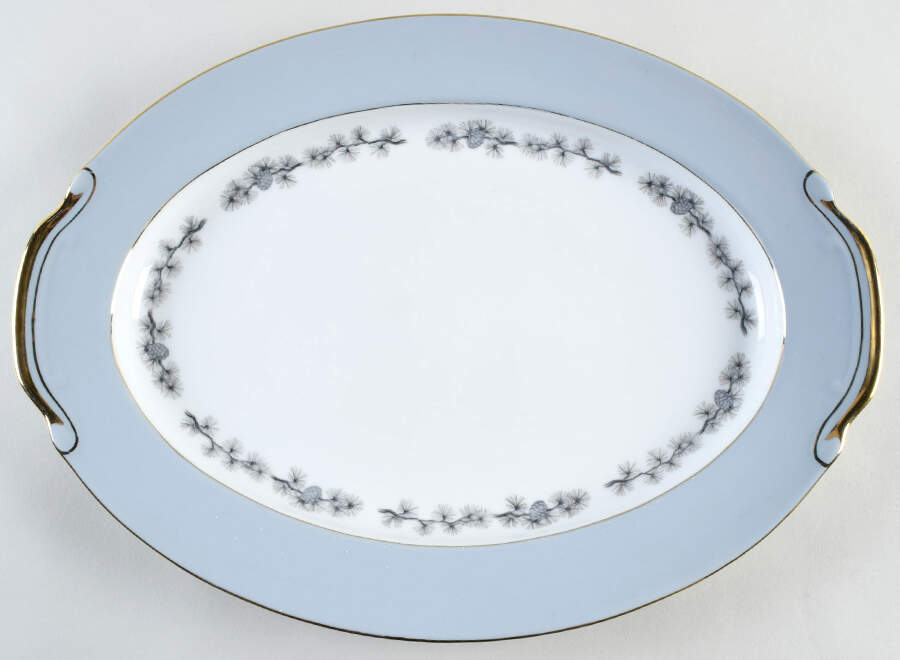 Pinecone 16" Oval Serving Platter by Seyei Toki Co-1