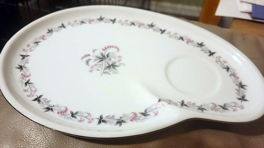 Pink Valley Snack Plate by Seyei Toki Co-1