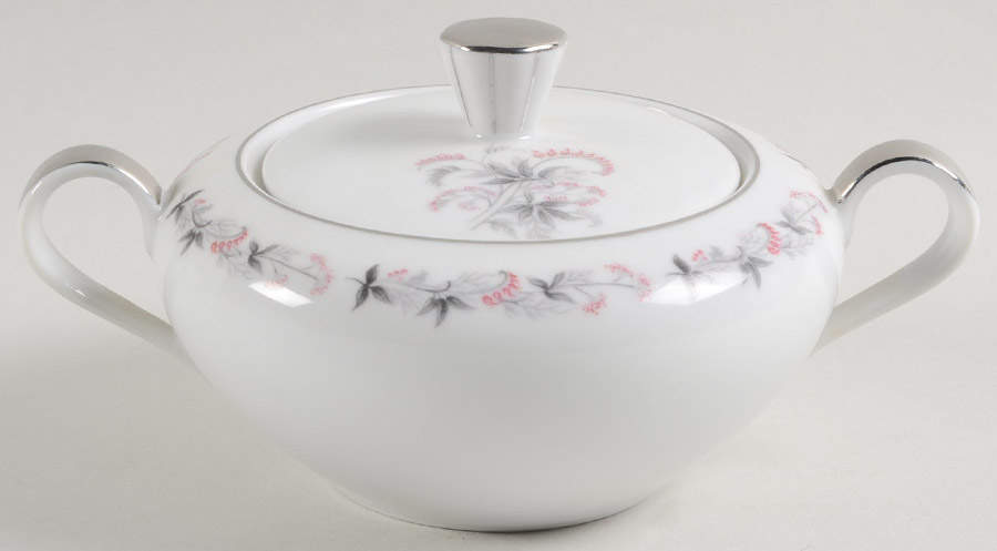 Pink Valley Sugar Bowl & Lid by Seyei Toki Co-1