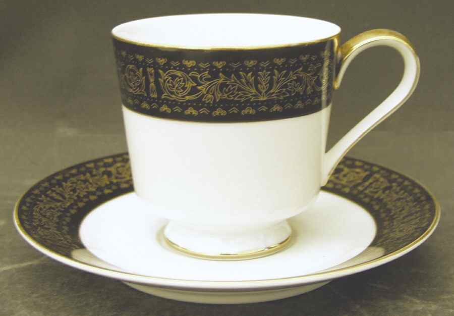 Regency Footed Cup & Saucer Set by Seyei Toki Co-1