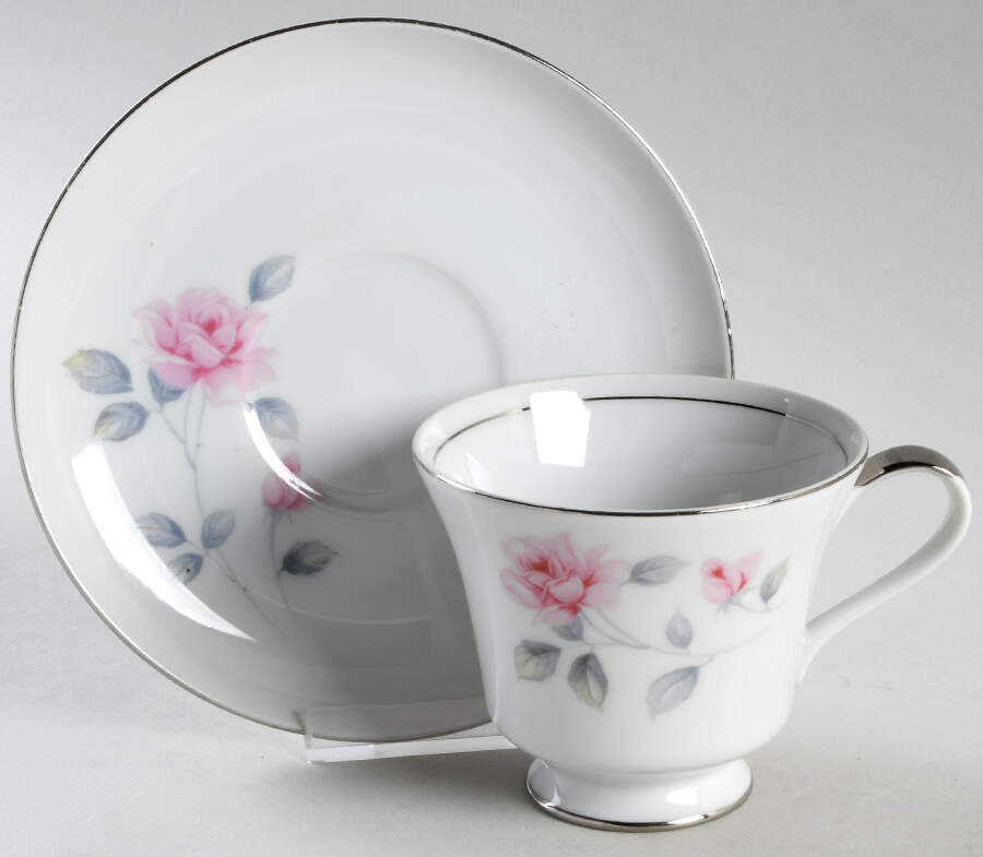 Roselands Footed Cup & Saucer Set by Seyei Toki Co-1