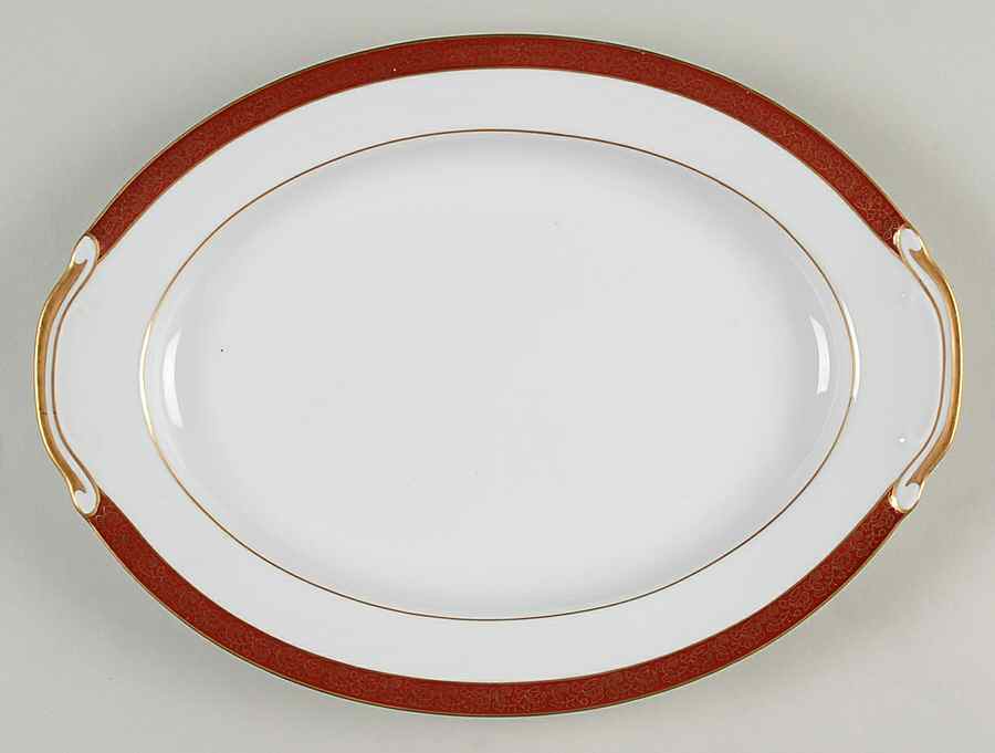 Rubiyat 12" Oval Serving Platter by Seyei Toki Co-1