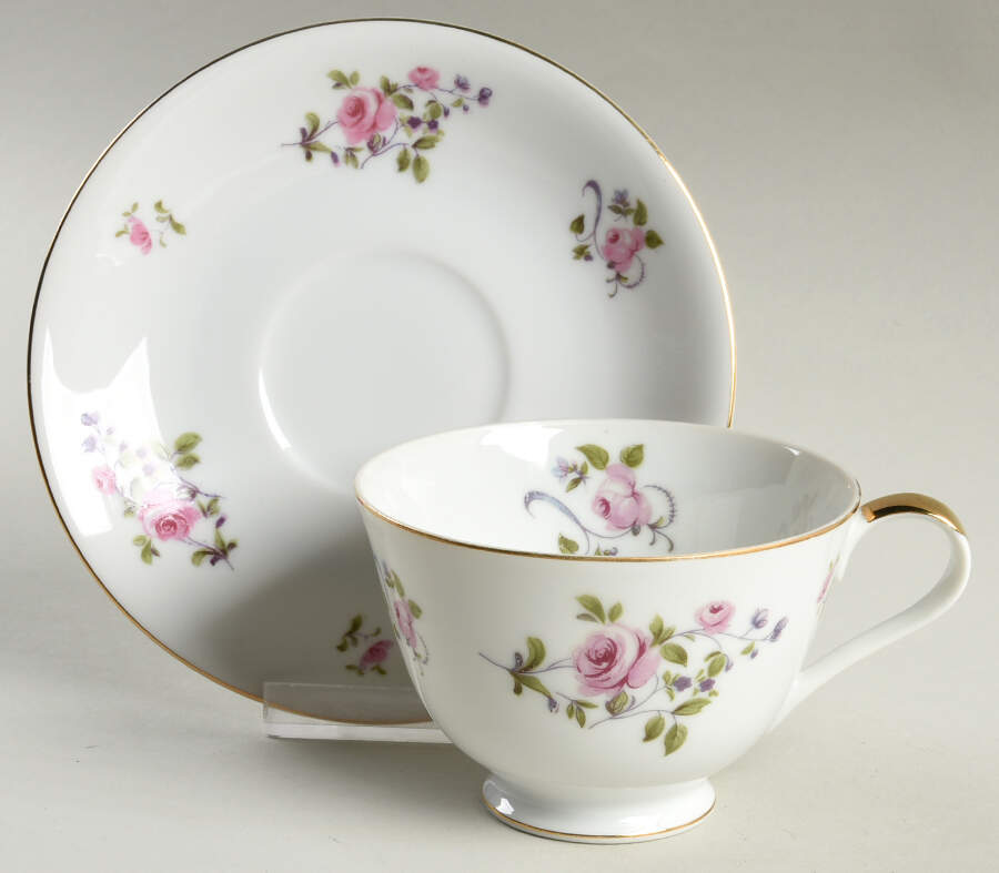 660 Footed Cup & Saucer Set by Seyei Toki Co-1
