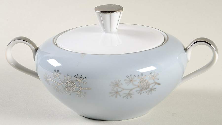 Silver Cone Sugar Bowl & Lid by Seyei Toki Co-1