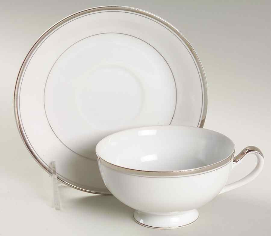 Silvermont Footed Cup & Saucer Set by Seyei Toki Co-1