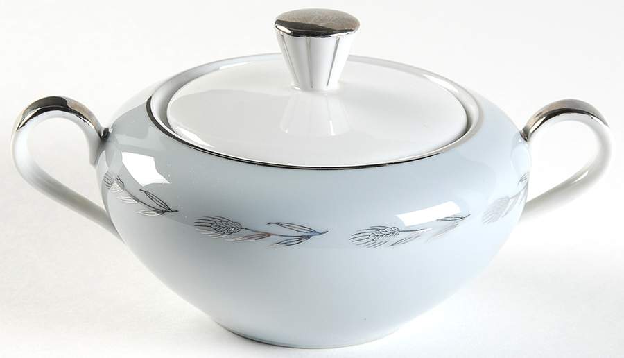 Silver Wheat Sugar Bowl & Lid by Seyei Toki Co-1
