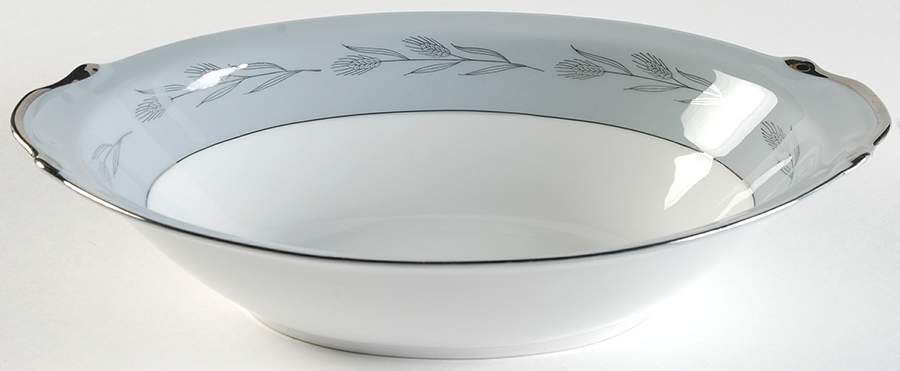 Silver Wheat 10" Oval Vegetable Bowl by Seyei Toki Co-1