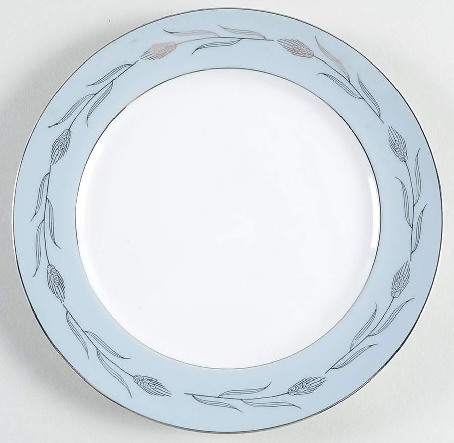 Silver Wheat Salad Plate by Seyei Toki Co-1