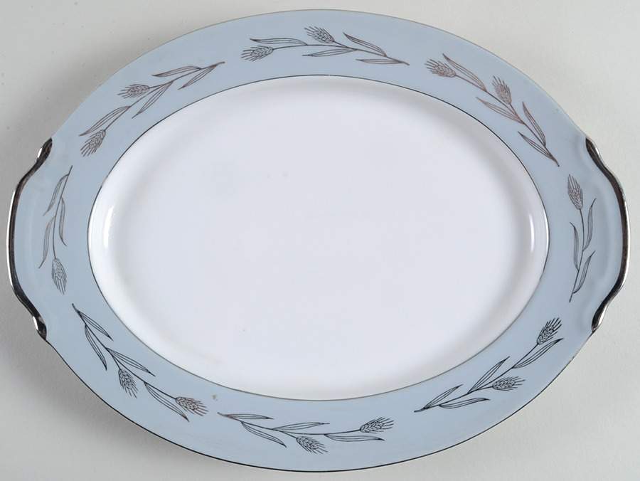 Silver Wheat 11" Oval Serving Platter by Seyei Toki Co-1