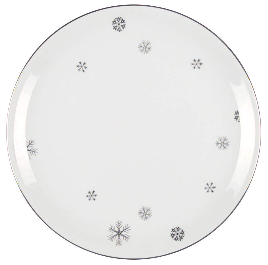 Snowy Dinner Plate by Seyei Toki Co-1
