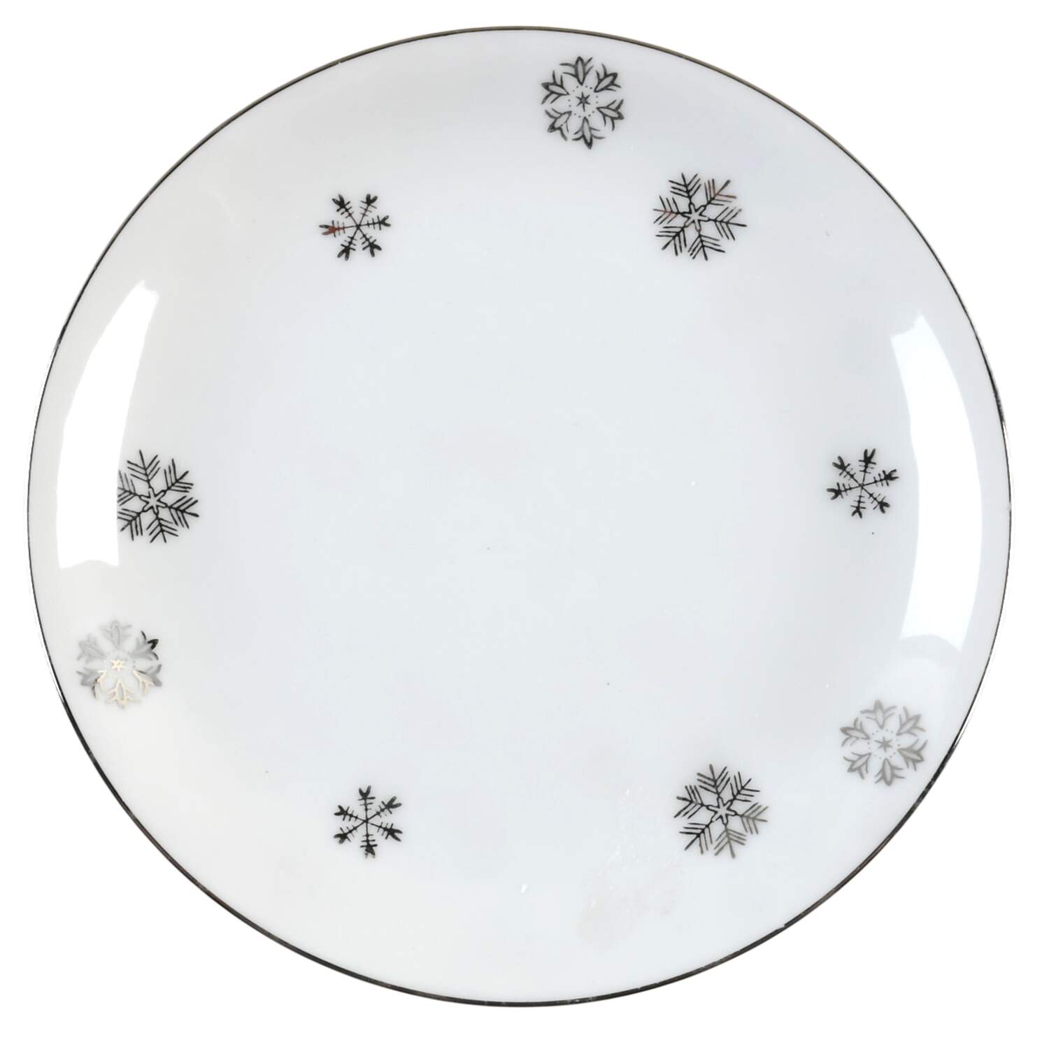 Snowy Bread & Butter Plate by Seyei Toki Co-1