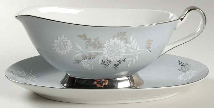 Starlite (Silver Backstamp) Gravy Boat & Underplate by Seyei Toki Co-1