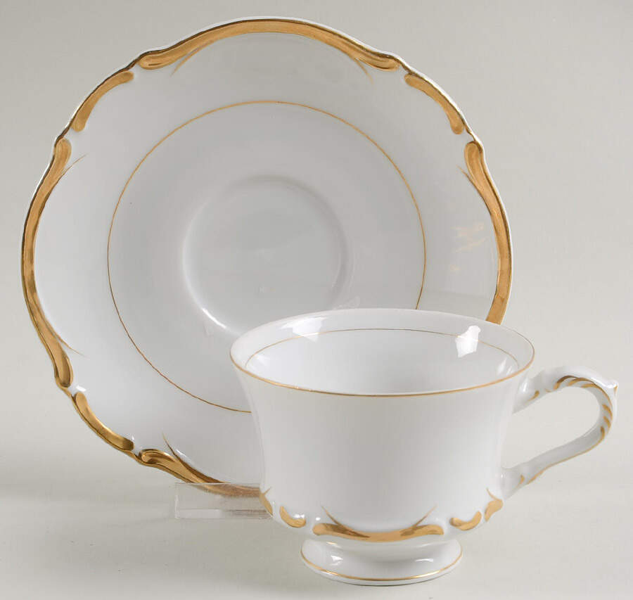 Triumph Footed Cup & Saucer Set by Seyei Toki Co-1