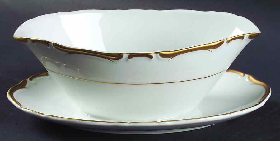 Triumph Gravy Boat with Attached Underplate by Seyei Toki Co-1