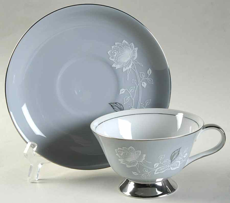 Trousseau Footed Cup & Saucer Set by Seyei Toki Co-1
