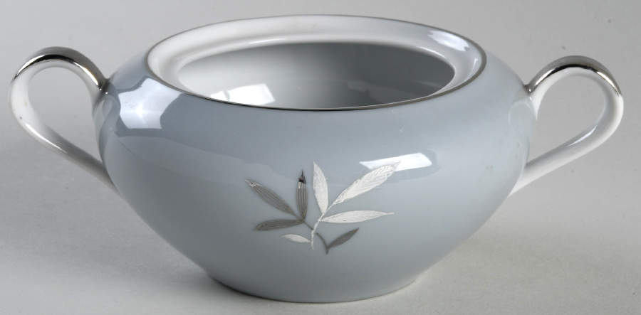 White Leaf Sugar Bowl No Lid by Seyei Toki Co-1