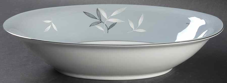 White Leaf 10" Oval Vegetable Bowl by Seyei Toki Co-1