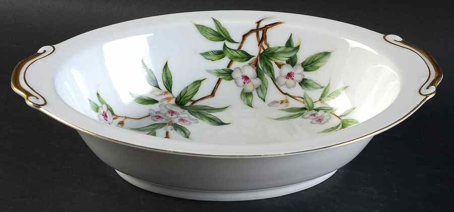 Wild Cherry 10" Oval Vegetable Bowl by Seyei Toki Co-1