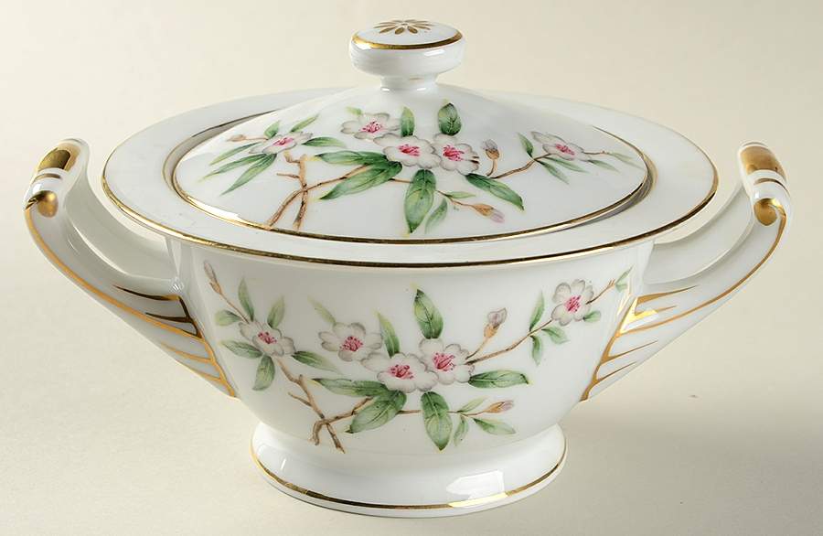 Wild Cherry Sugar Bowl & Lid by Seyei Toki Co-1