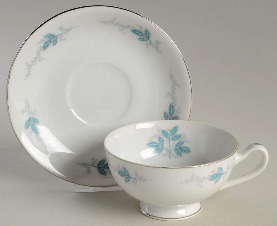 Woodland Footed Cup & Saucer Set by Seyei Toki Co-1