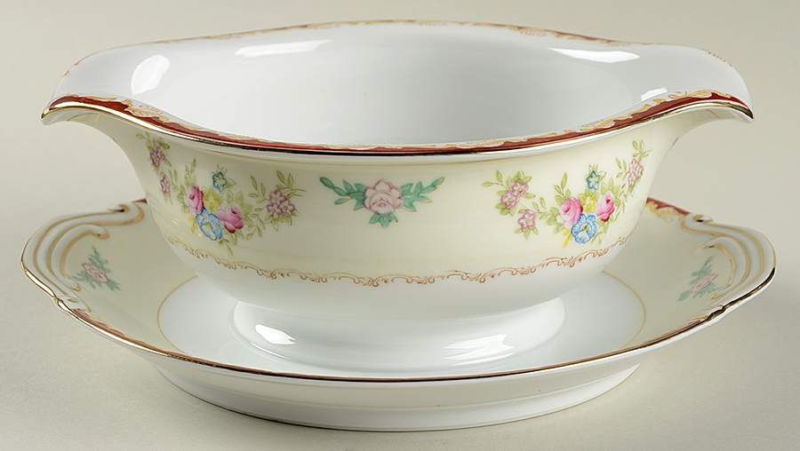 SFU3 Gravy Boat with Attached Underplate by Shofu (Japan)-1