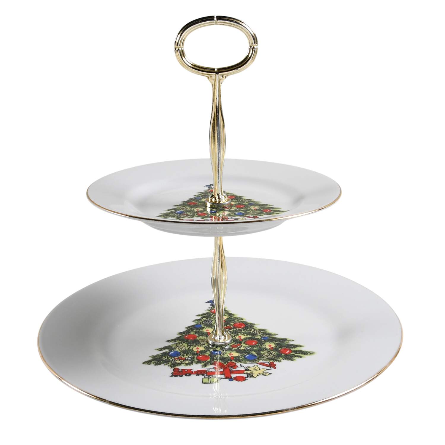 SGU1 6 5/8"-10"  2 Tiered Serving Tray (Dp, Sp) HC by Sea Gull-1