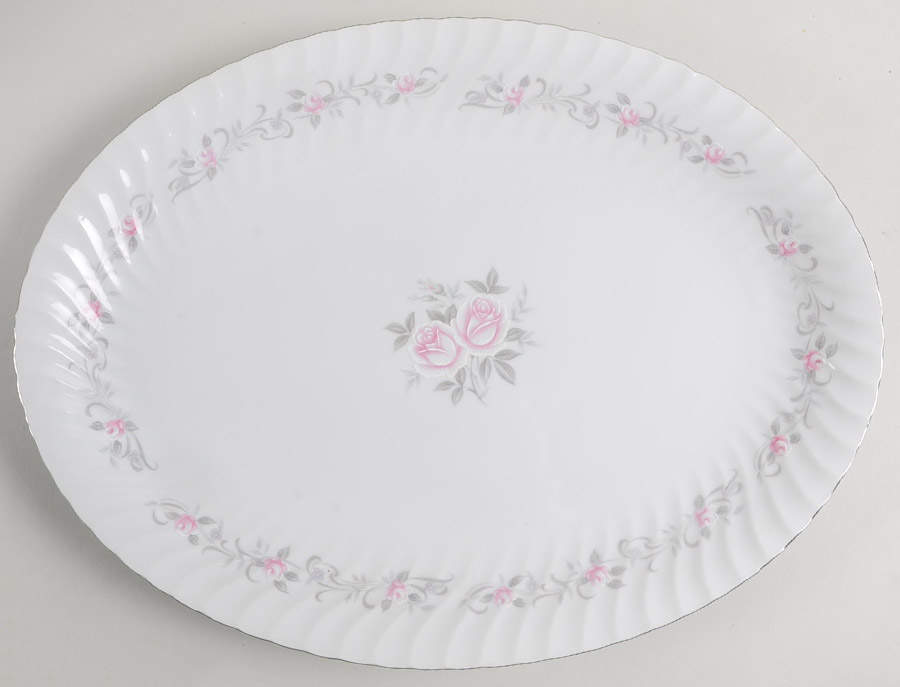 Angelique 14" Oval Serving Platter by Sheffield-1