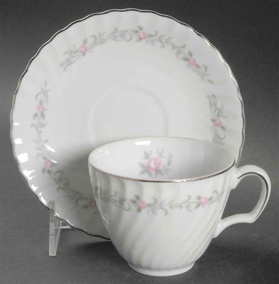 Angelique Flat Cup & Saucer Set by Sheffield-1